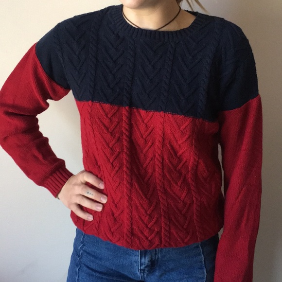 Forever 21 Sweaters - Chunky Color Block Pullover Sweater